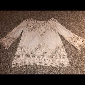 Lace cream top